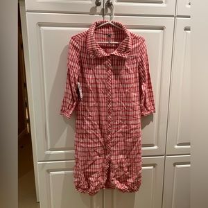 Community Ladies Check Shirtdress Size Small NWT